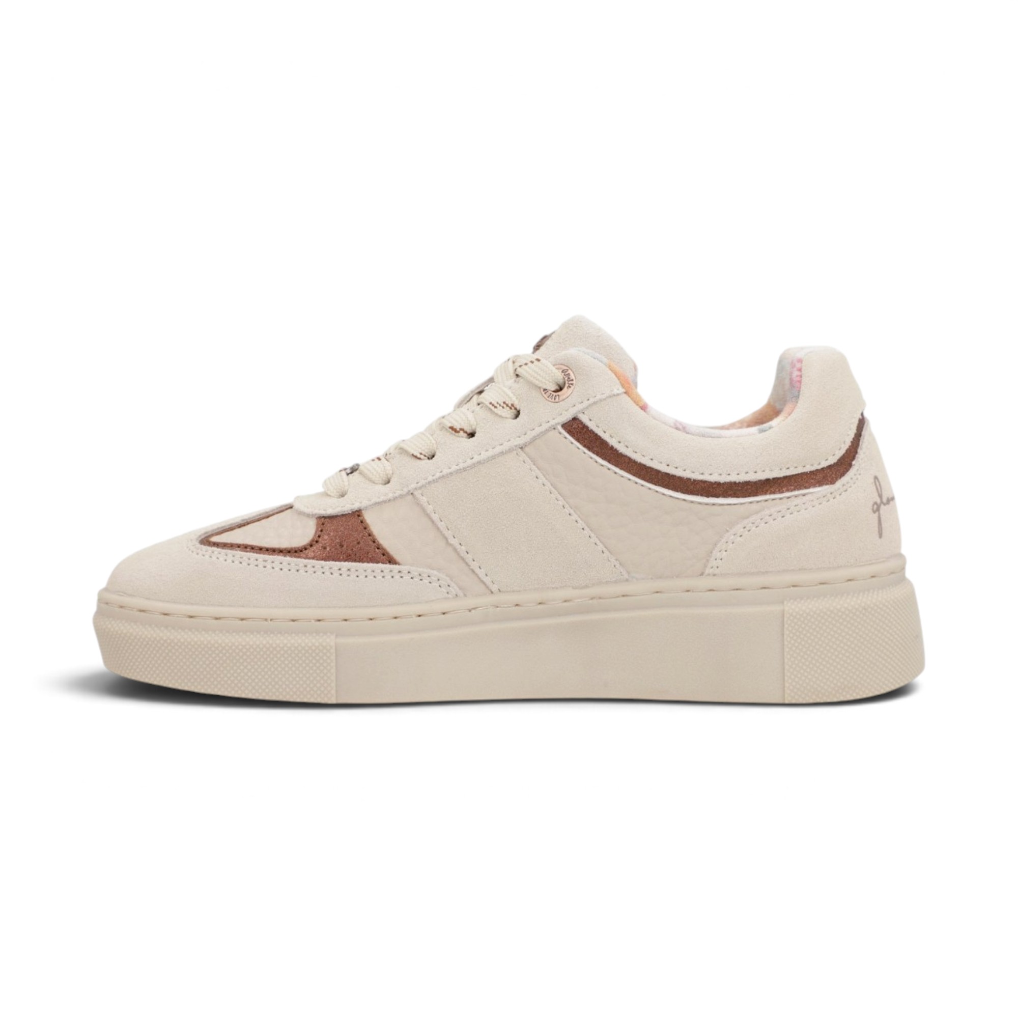 Sneakers damă Anekke Berlin 433 White – alb și nude, piele