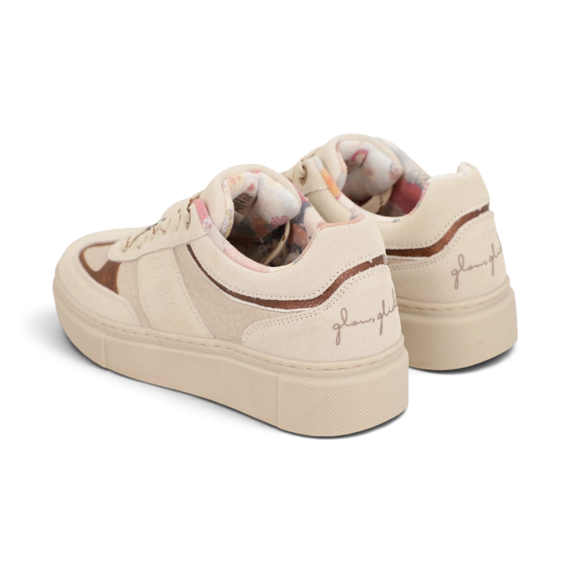 Sneakers damă Anekke Berlin 433 White – alb și nude, piele