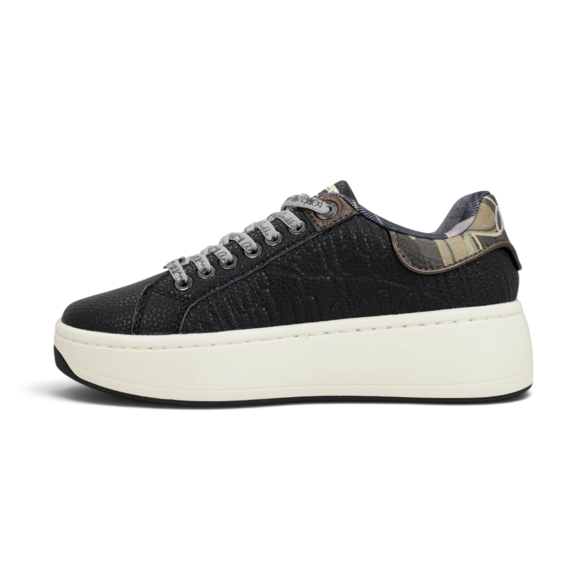Sneakers damă Anekke Paris 433 Black – negru cu detalii, piele