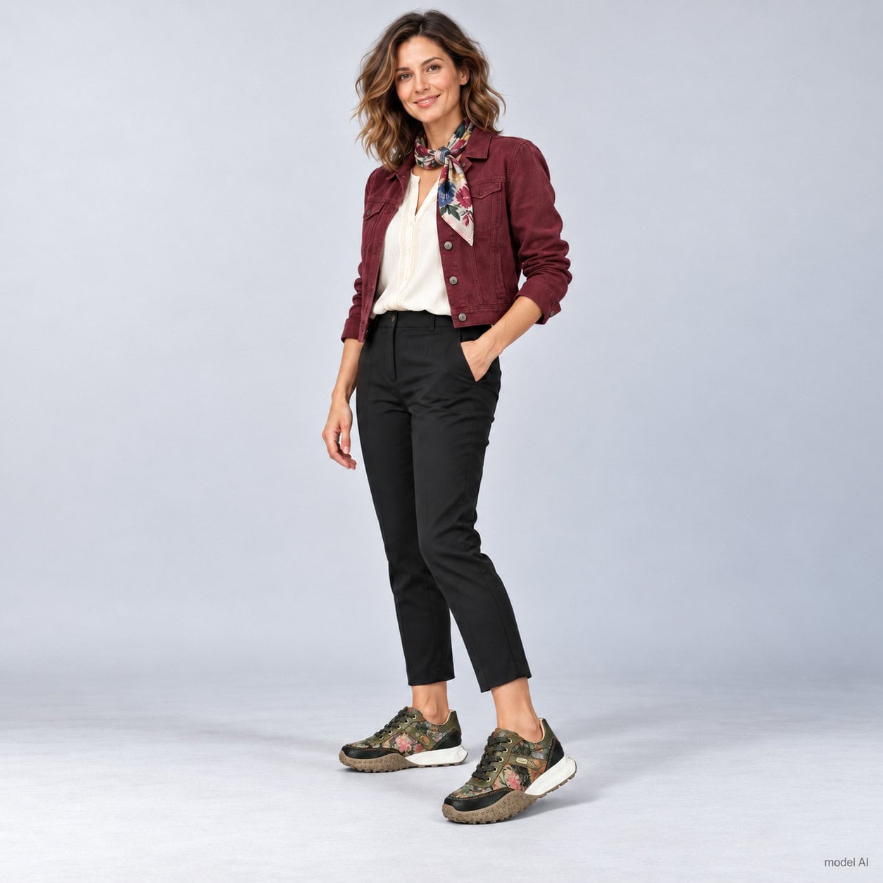 Sneakers damă Laura Vita EVITAO96 – piele și material textil, talpă Memory Foam - imagine 7